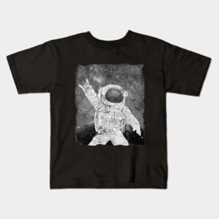 Rock On Vintage Space Astronaut Kids T-Shirt